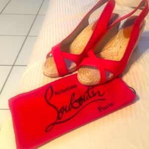 Christian Louboutin platform sandal espadrille
